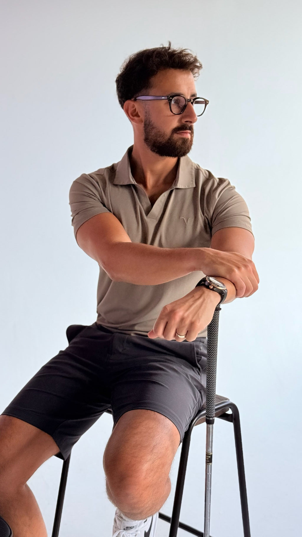 Stone Taupe - VÖRDA Revere Collar Polo